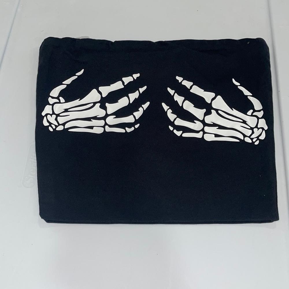 Black bandeau with skeleton hands